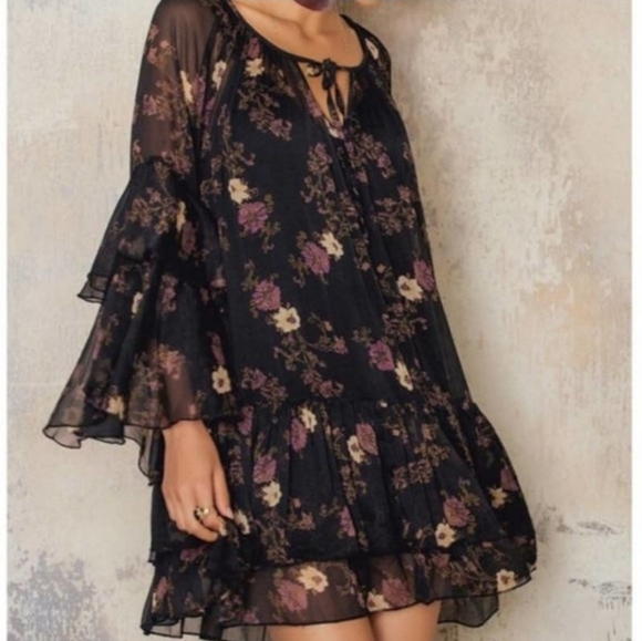 Free People Sheer Floral Dress - Picture 12 of 13